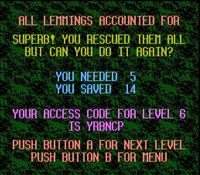 une photo d'Ã©cran de Lemmings sur Nintendo Nes